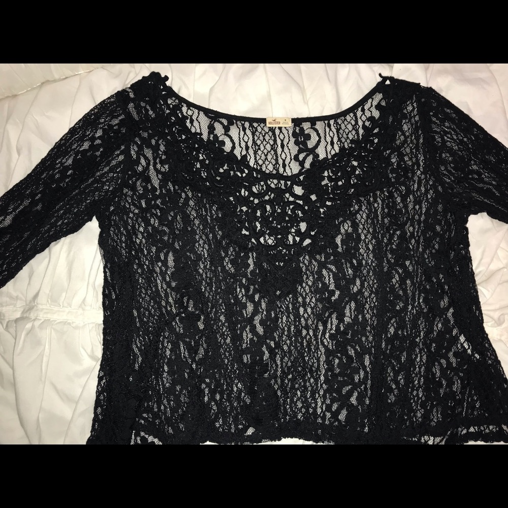 Lace black Hollister long sleeve